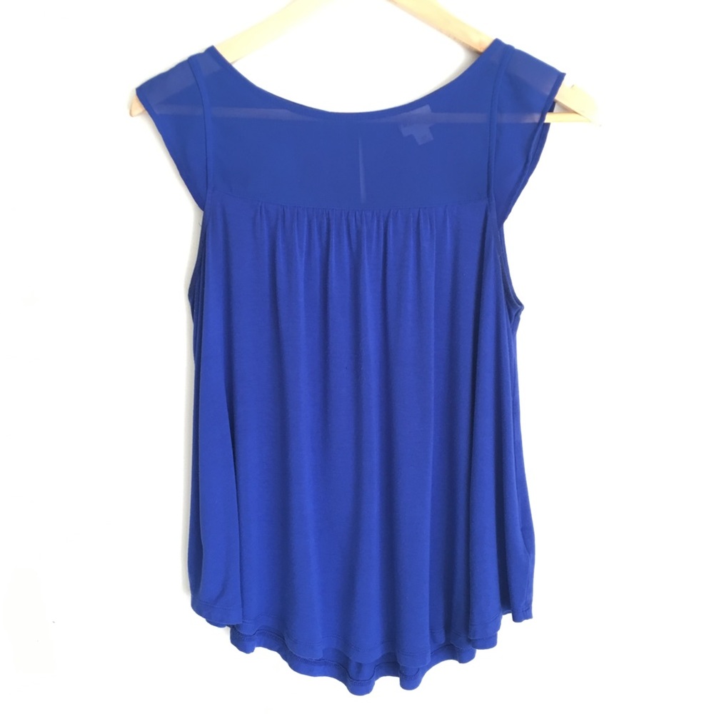 Merona Royal Blue Blouse w/Capsleeves